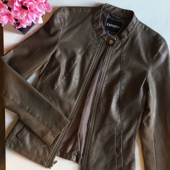 Express Jackets & Blazers - Express Jacket Faux Brown